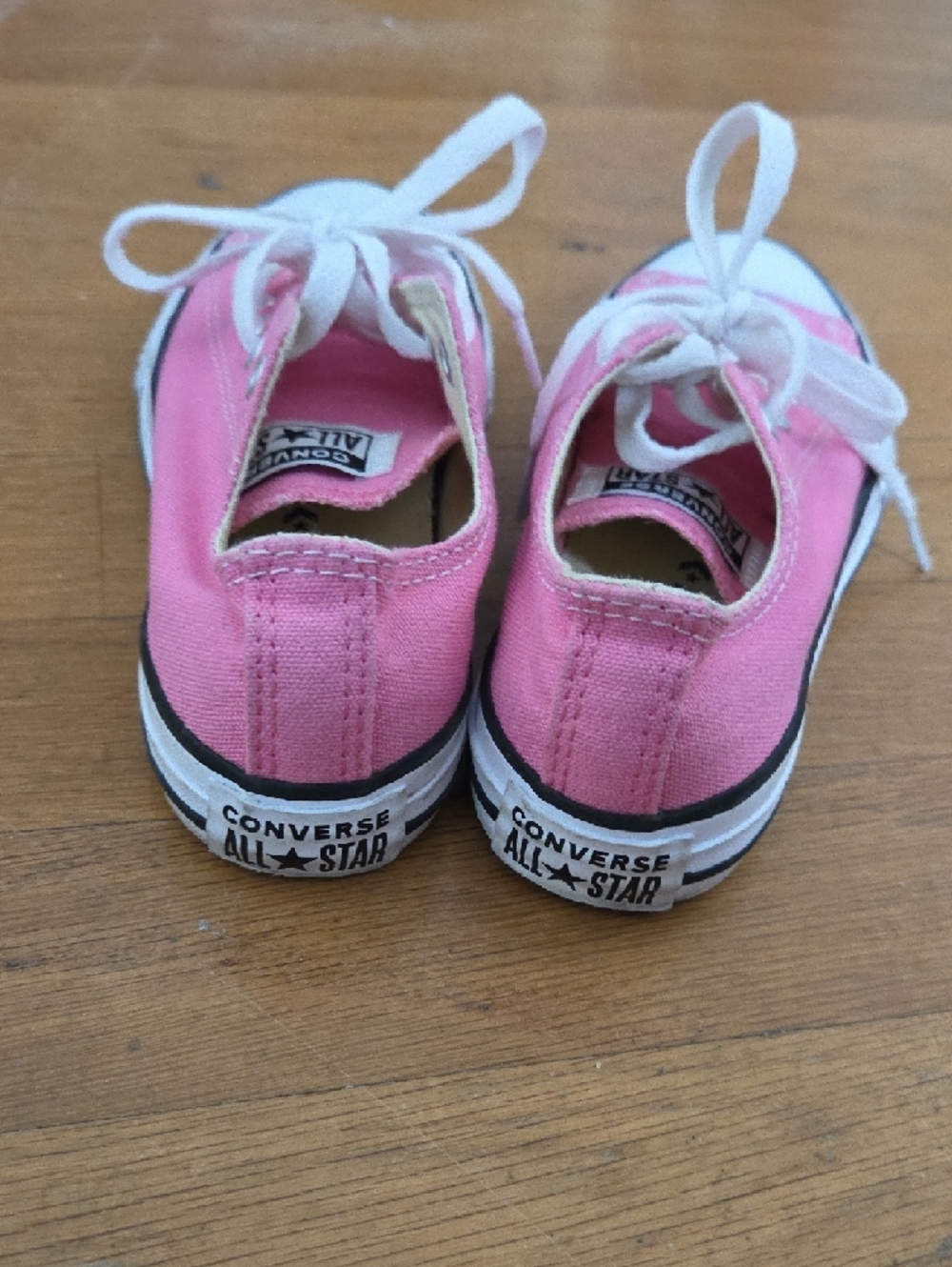 CONVERSE  Pink & White Low Top Sneakers - Picture 4 of 9